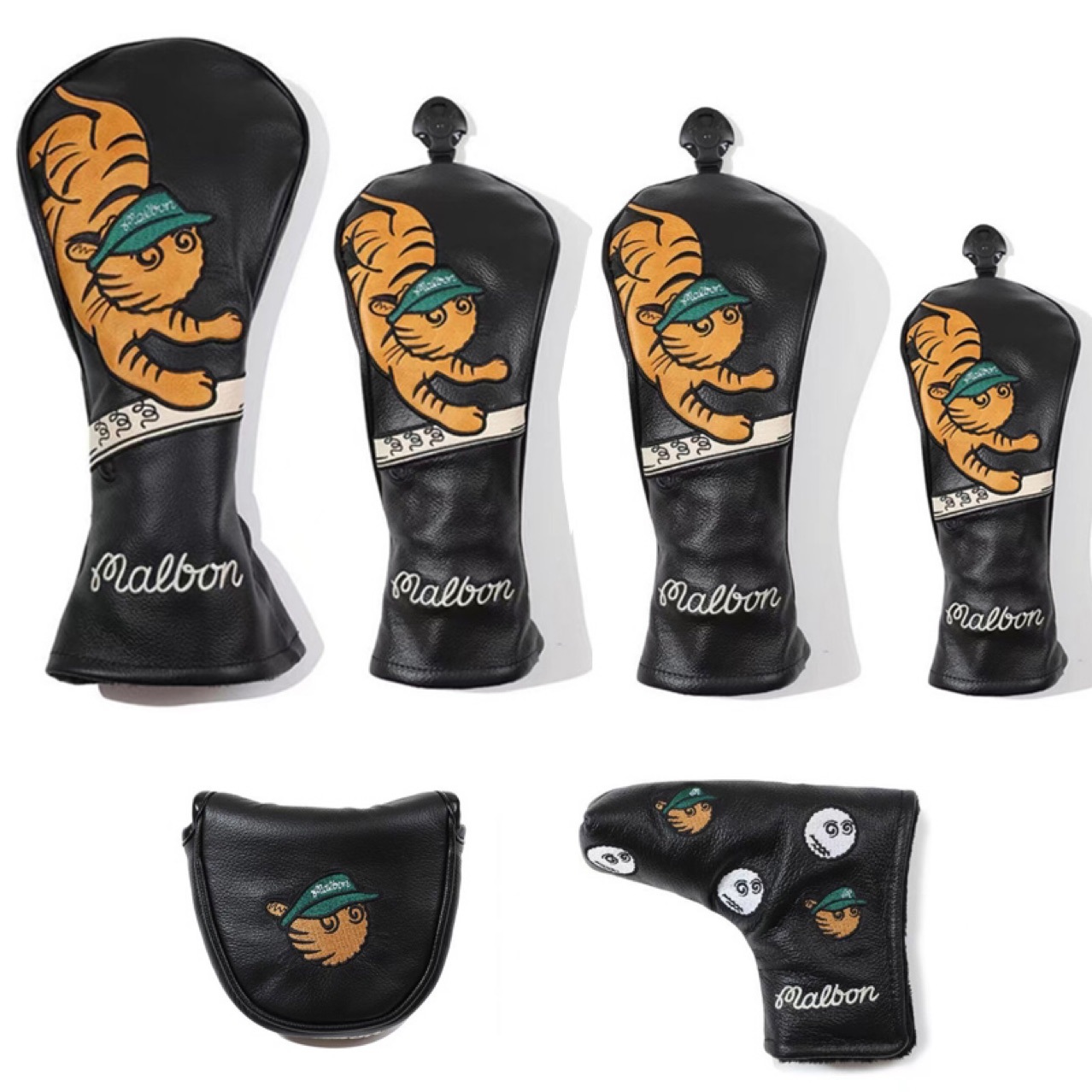 

malbon golf head cover driver wood irons putter hybrids covers