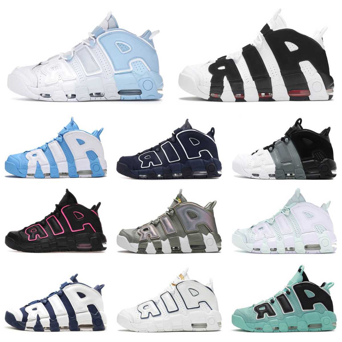 

Air More Uptempos 96 Basketball Shoes Mens Max Black Royal Action Grape Light Aqua Valerian Battle Blue Orange Volt White Tatal Hoops Green MAX 96s Trainer Sneakers, Please contact us