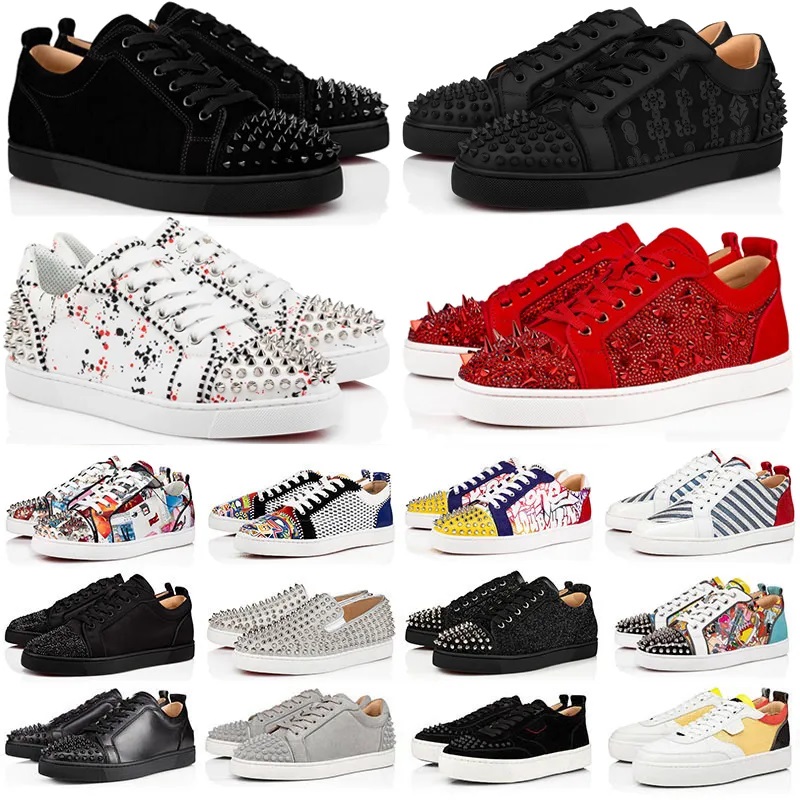 

With Box Designer mens low dress casual shoes Sneakers fashion Black White Camo Green Glitter Grey pink leather suede men women spikes trainers sports shoe sneaker, 29