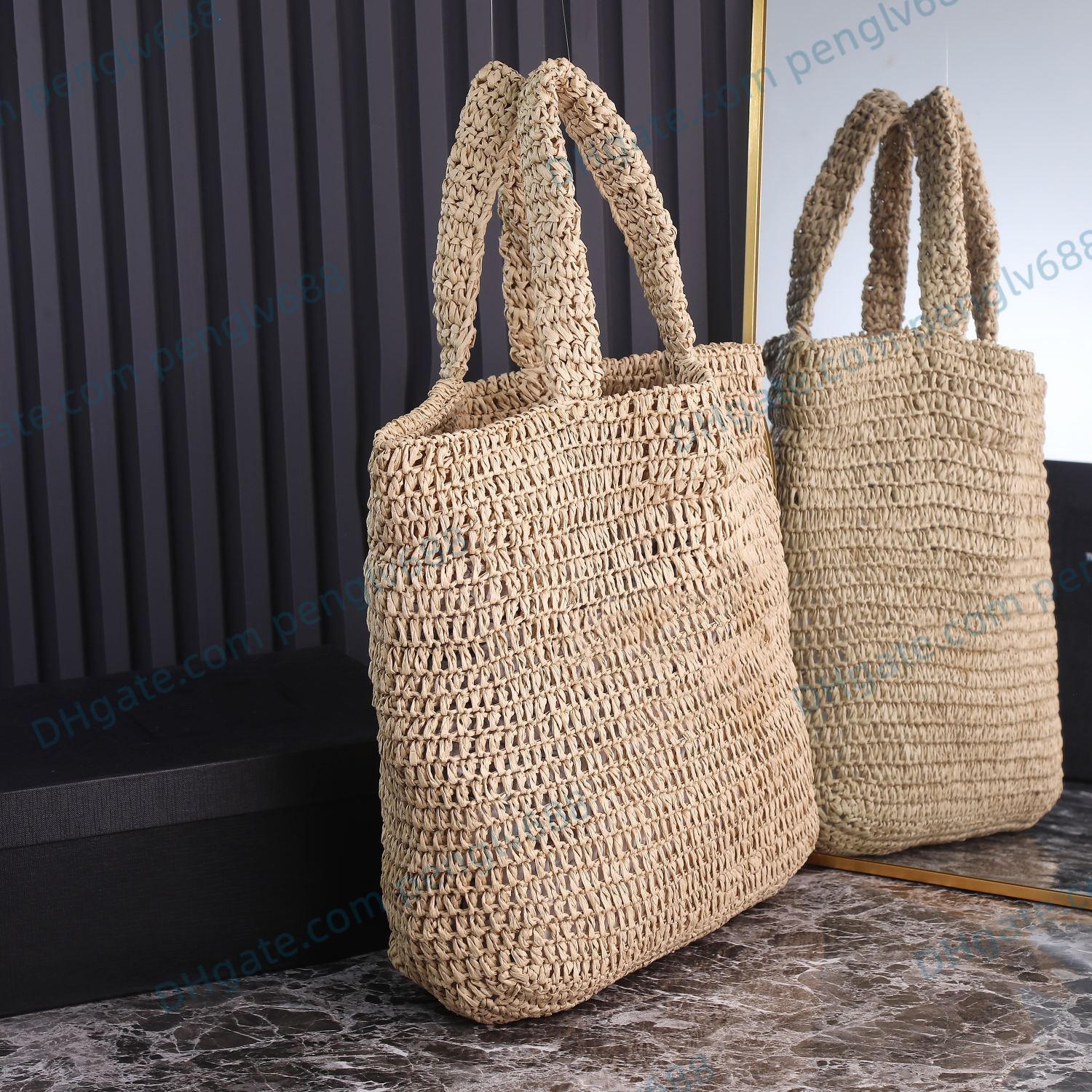 

Women handbags Totes shopping bags handbags top quality woven fashion linen Large Beach bags luxury designer travel Crossbody Shoulder bags Wallets Purses, Black