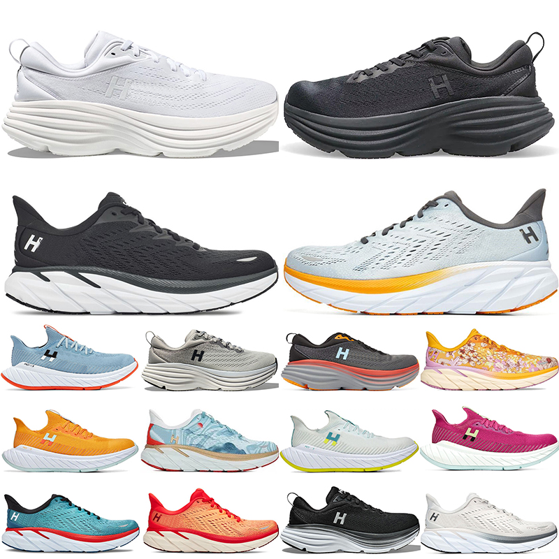 

designer running shoes for men womens bondi 8 Clifton Triple White black Harbor Mist Summer Blue Fog runner mens sports sneakers trainers, 13