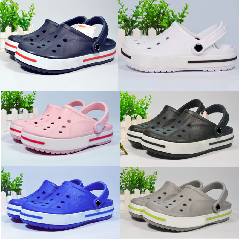 

croc clog men women designer sandals slides slippers adult kids slipper triple white black purple navy blue brown waterproof shoes hospital nursing sneakers