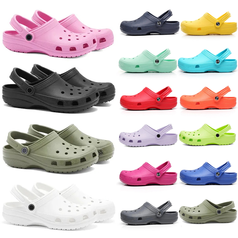 

Designer Sandals slippers slides kid adult Buckle classic mens triple black white red Khaki pink navy bule Waterproof Shoes Nursing Hospital C8-M11