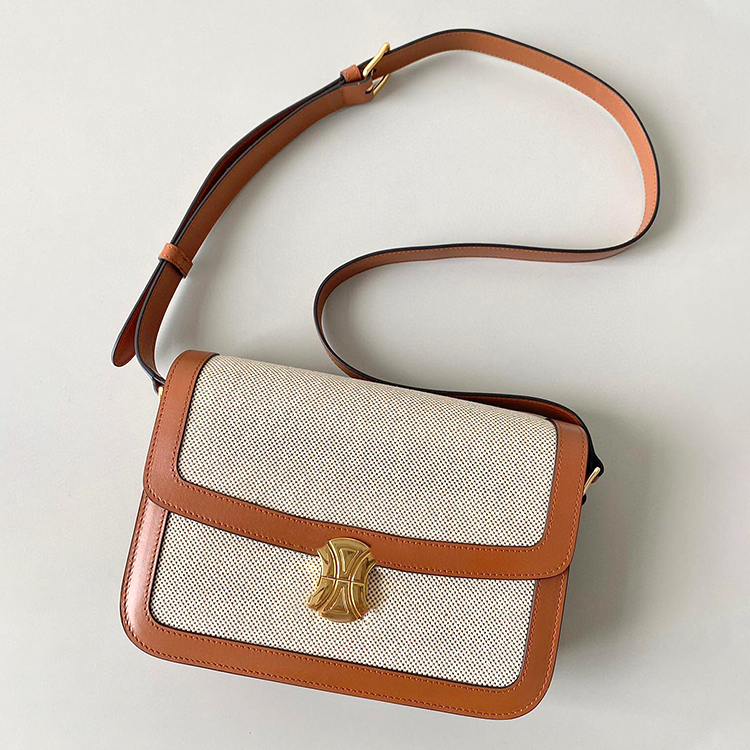 

2023 teen triomphe shoulder messenger bag Genuine leather designer Women's men fashion bags cross body Luxury travel Large tote purse handbag Metal logo clutch Bag, Black