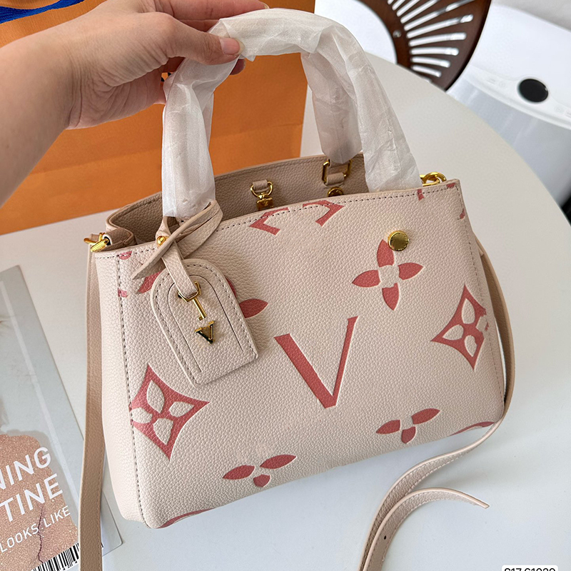 

Designer The tote bag Shoulder Bag women handbag fashion shoulder bag Wallet Famous handbag womens Handbags bags Classic floral pattern High quality soft leather, Beige