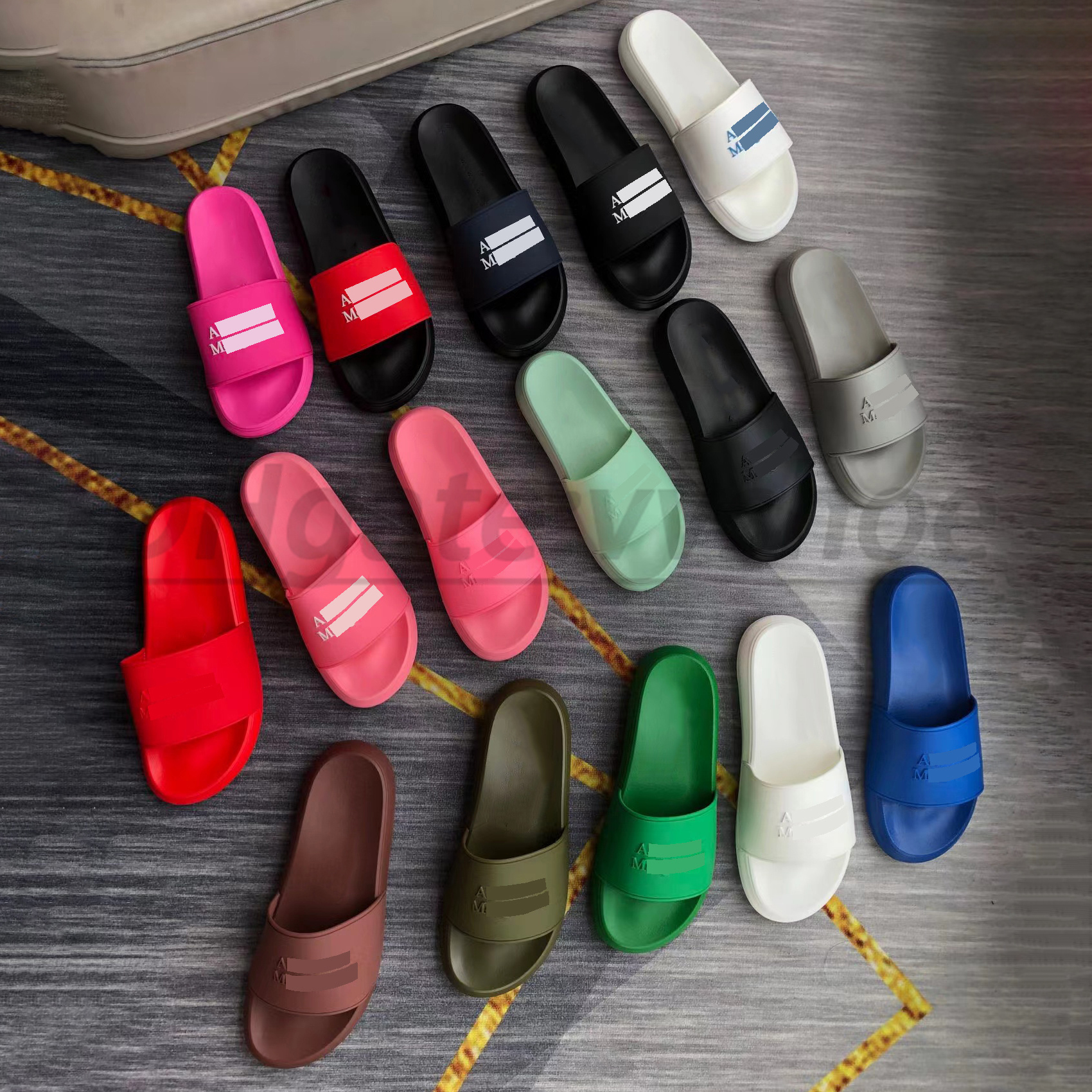 

luxury mens slide sandal famous designer woman comfort flat slipper Pool rubber embedded black letter easy to wear with box summer outside classic beach flat shoe, #1