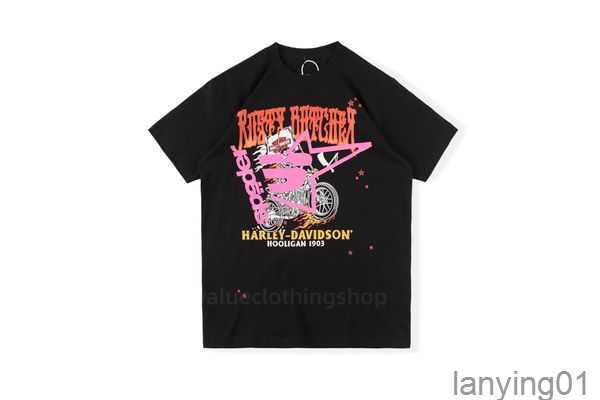 

23ss Men t Shirt Pink Young Thug Sp5der 555555 Mans Women Quality Foaming Printing Spider Web Pattern Tshirt Fashion Top Tees 3RRBL