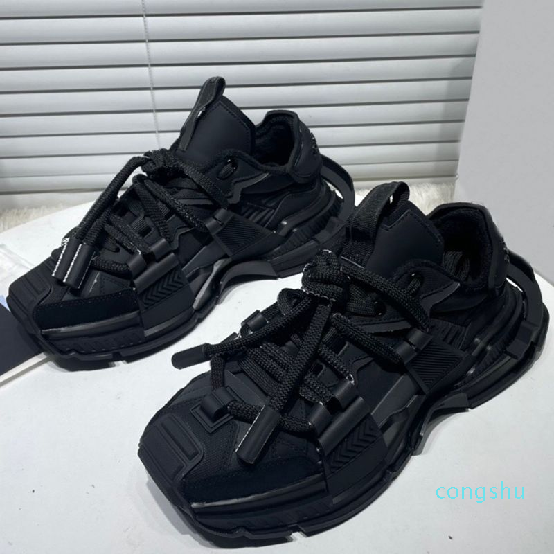 

top quality Casual Shoes New Mens Daddy shoes sneakers fashion trend atmospheric designer brand sneaker classic pure black nonslip TPU outsole outdoor street l