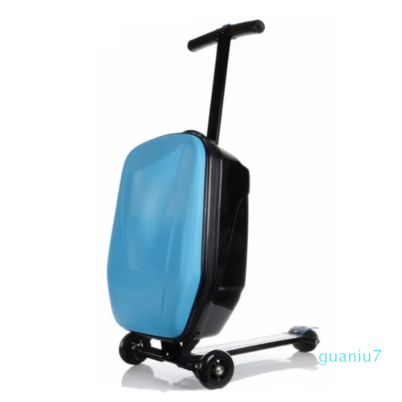 

2023-Suitcases Carrylove Adults Scooter Luggage Carry On Rolling Suitcase Lazy Trolley Bag With Wheels