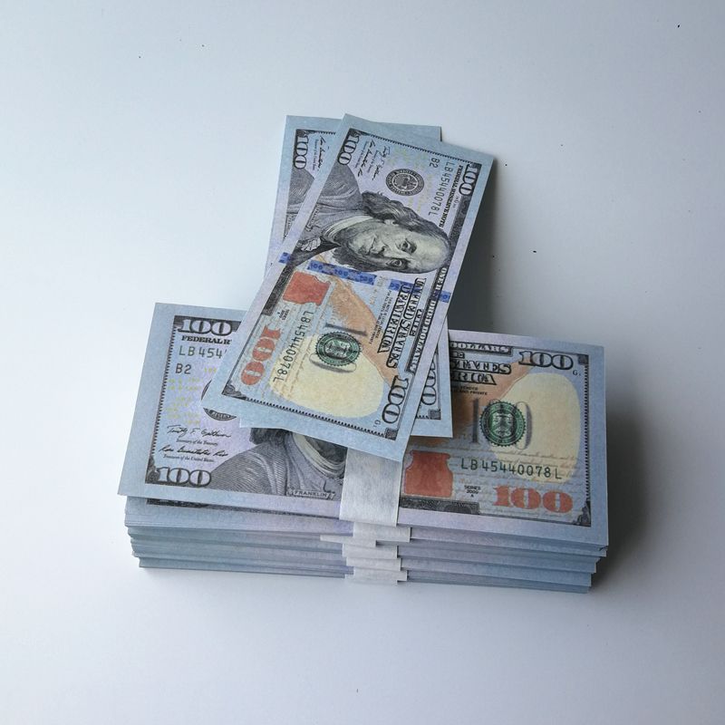 

100pcs/ 1pack Movie prop banknote Copy Printed Fake Money USD Euro Uk British 5 10 20 50 commemorative toy For Christmas Gif4069414