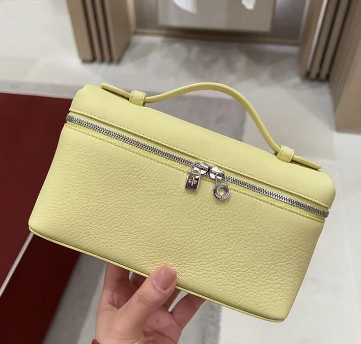 

Luxury Loro Lunch Box Evening Bags Womens PIANA Lychee Pattern High-end Leather Lp Handbag Simple Shoulder Bag Lady Gift with Original Box