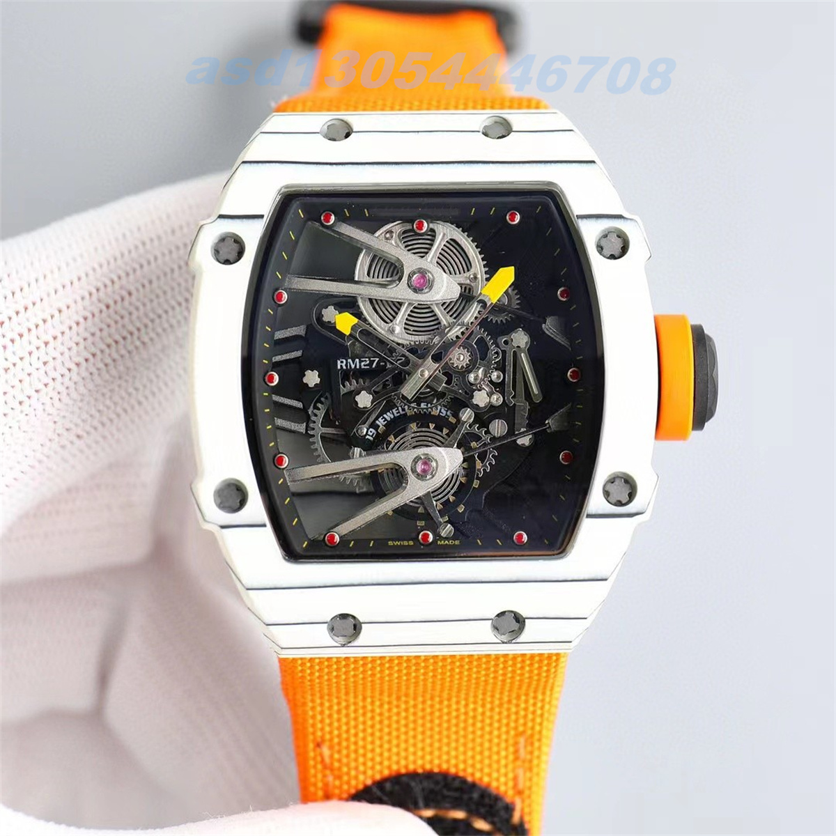 

Men's watch 27-02 NTPT carbon fiber material automatic mechanical movement size 48mmX42mm, As shown