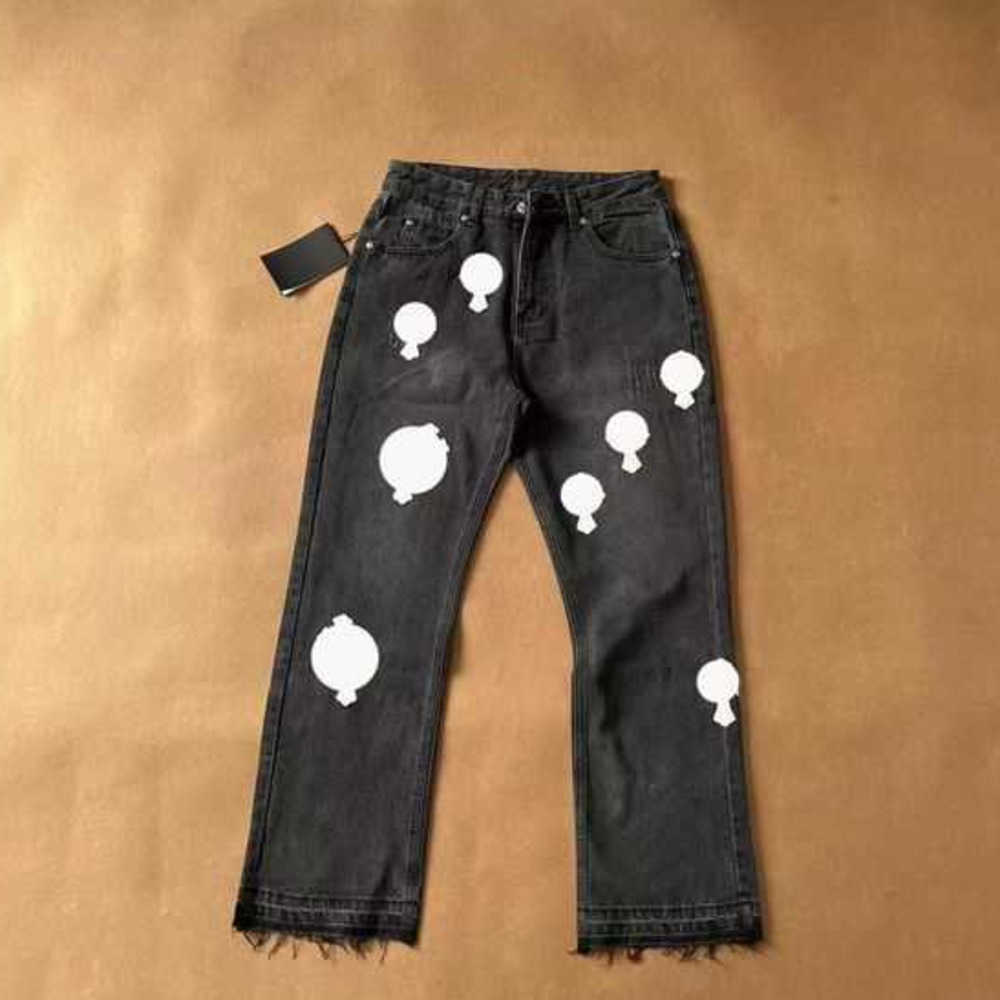 

Designer Clothing Mens Jeans Denim Pants Chromes Cross Designer Mens Jeans Ch Washed Into Old Straight Jean Hearts Splashink Loose Cross Printed Casual Size 2836 Cru