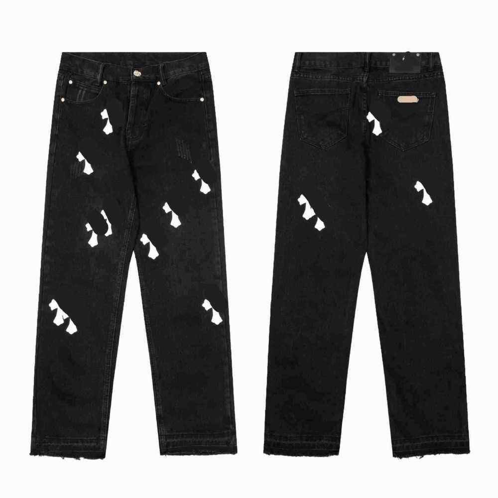 

Designer Clothing Mens Jeans Denim Pants Chromes Cross Ch Fashion Luxury Brand Classic Leather Embroidery Casual Hip-hop Pants Loose Model Trendy Sweatpants hearts, Black