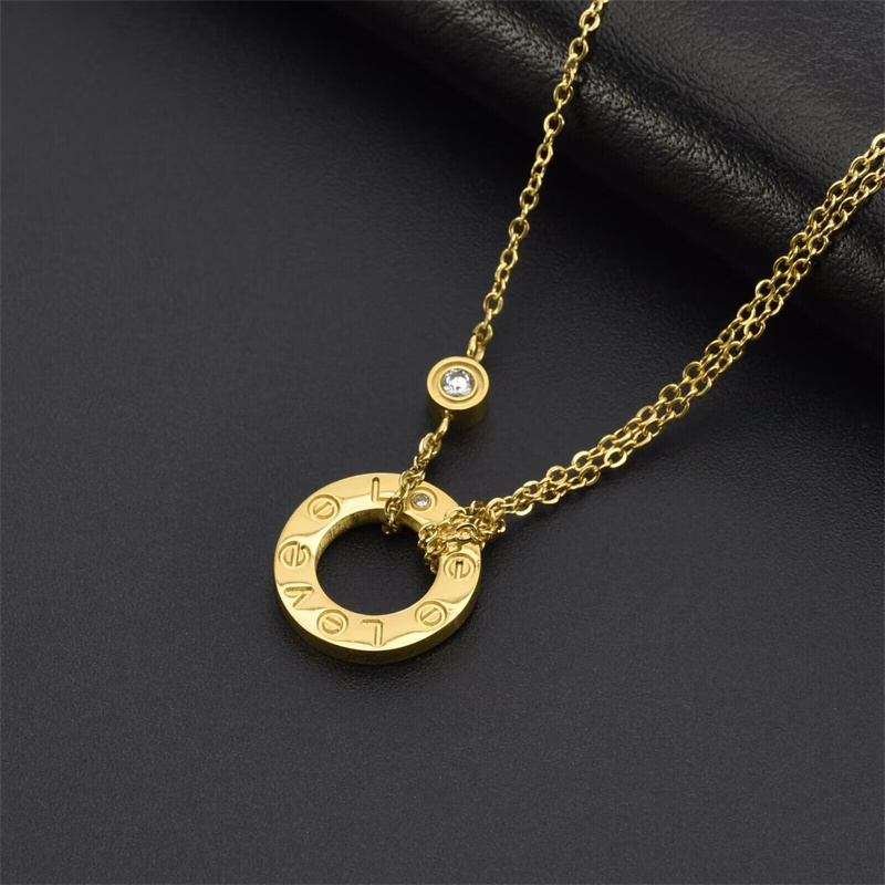 

Designer jewelry Luxury Necklaces Pendants Mother-of-Pearl Stainless Steel Plated 18K Lady for Letter necklace banquet gift wholesale