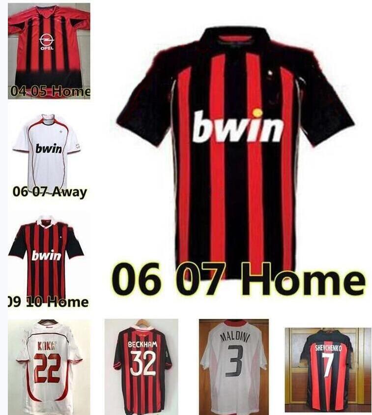 

Retro Soccer Jersey 1990 2000 2006 2007 2009 2010 2012 2014 MILAN football shirt Gullit 1988 96 97 Van Basten KAKA Inzaghi BECKHAM RONALDINHO Vintage Classics jerseys, 1988 home