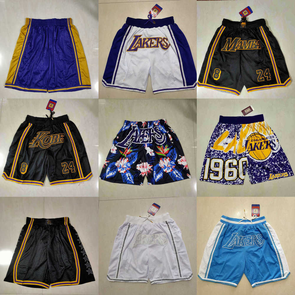 

Los Angeles''Lakers''men Throwback Basketball Shorts pocket purple, Color