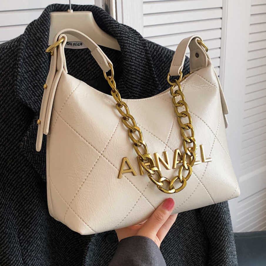 

27% OFF 2023 handbag Commuter Leisure Women's Spring Versatile Lingge New Moon Advanced Sense Small Fashion Shoulder Bag, White13