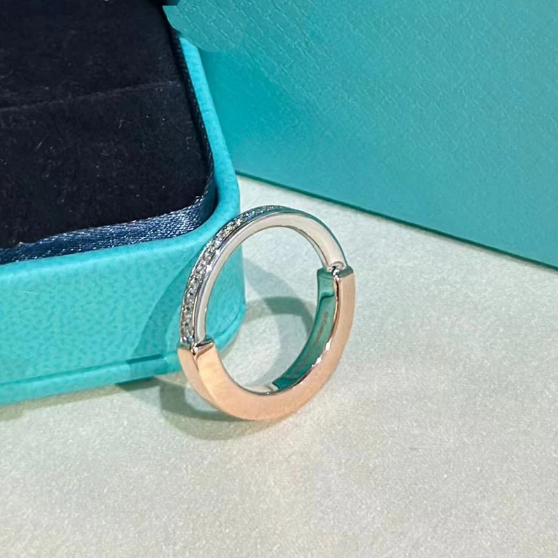 

Luxury Designer Rings For Women 2023 New Arrival Fashion 925 Sterling Silver Ring Rose Gold Lock Design Finger Women Luxury Brand Party Jewelry Gift Top Quality
