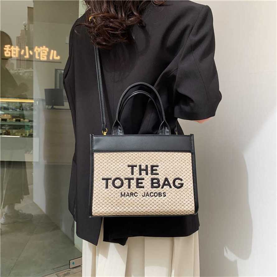 

15% OFF 2023 handbag French able New Fashion Trend High Quality One Shoulder Crossbody Letter Women's Bag, Straw khaki