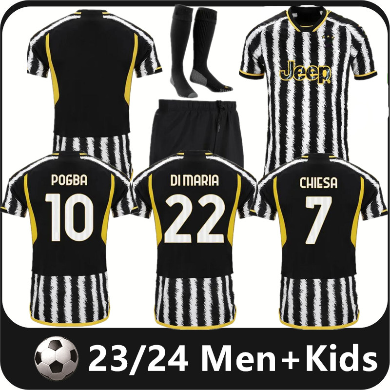 

23 24 VLAHOVIC CHIESA MILIK McKENNIE Soccer Jerseys POGBA Men Kids Set BONUCCI Football Shirts Kit DI MARIA Uniform Kostic Fagioli Danilo Maglie Da Calcio S-4XL, Home