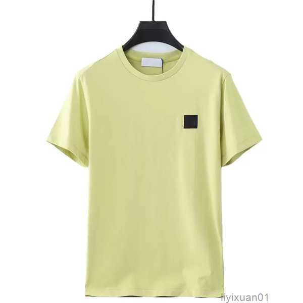 

Designer Brand Topstoney Men's Shirs Versized Shir Women Fashion Coon Summer Sones and Shor Sleeve Tide Sone Men Mulicolor Top Asian Size 2 3DP2, Beige