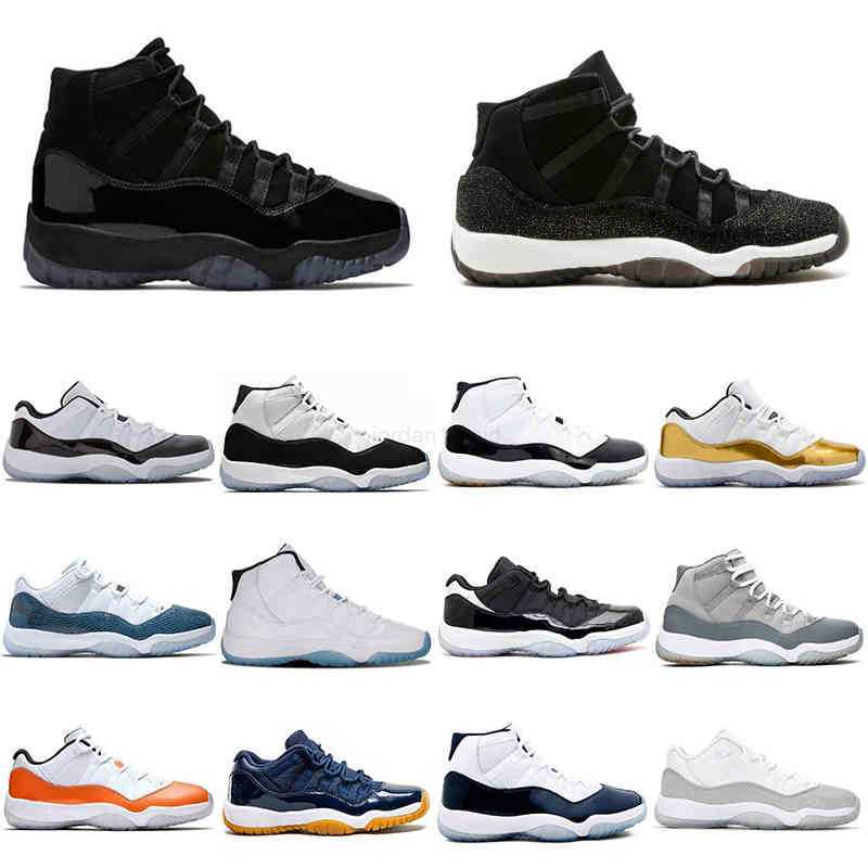 

Classic men basketball shoes women 11s Comfortable Space Jam Rose Gold Bright Cirtrus Gym Red University Blue Midnight Navy Prom Night mens trainers sneakers 36-47