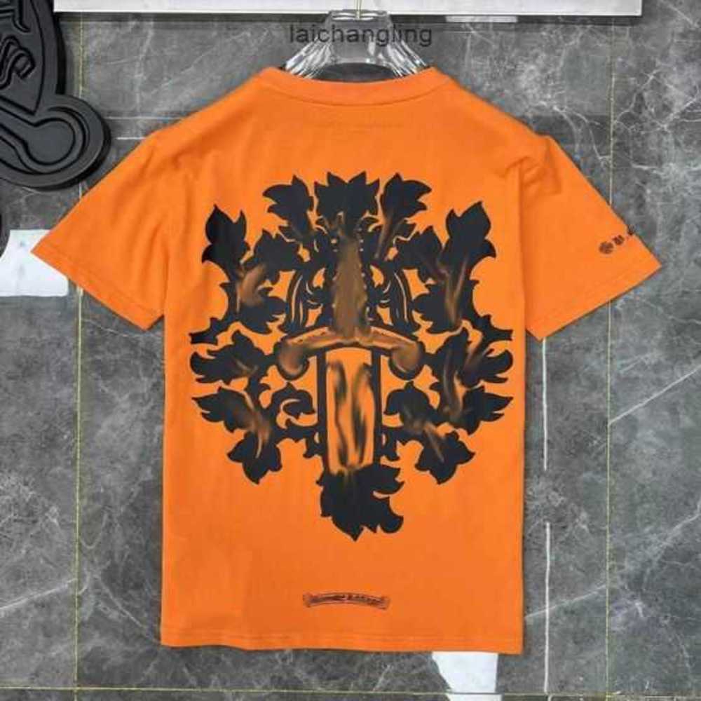 

Men's Mens Classic t Shirt Heart Fashion Ch High Quality Brand Letter Sanskrit Cross Pattern Sweater Designers Chromes Pullover Tops Cotton Tshirts Qmhu, 19