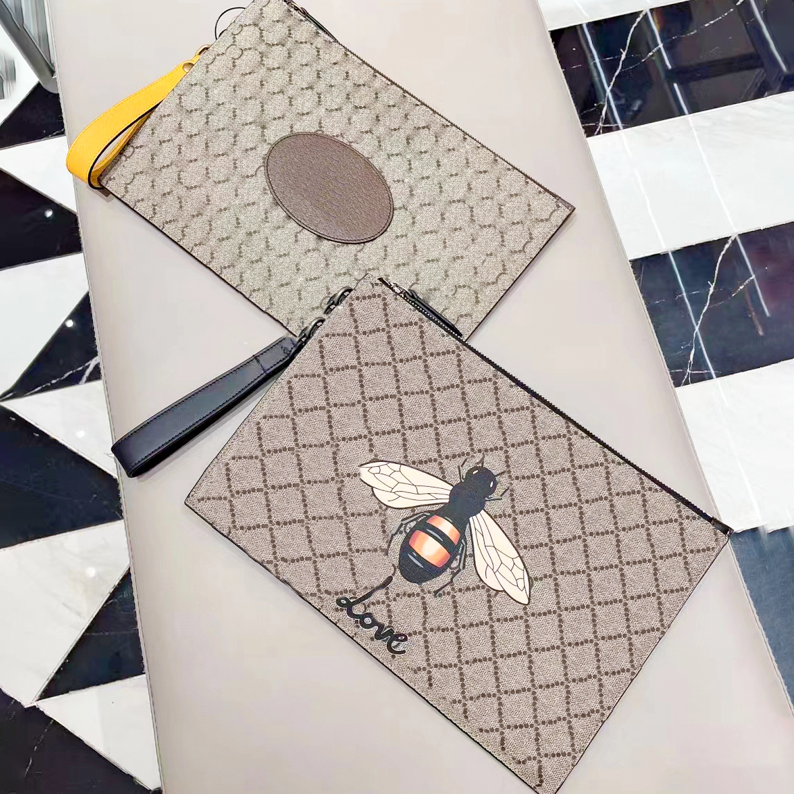 

Designer ophidi Double G Canvas clutch Bags Womens laptop little bee Luxury crossbody Briefcase bag classic purse Mens snake graffiti Leather handbag pochette bags