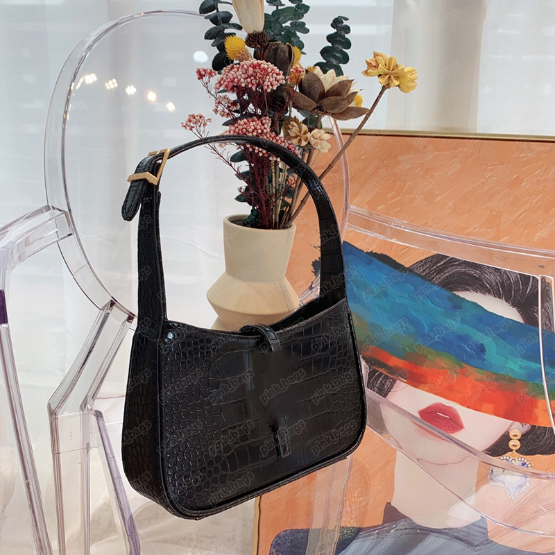 

Luxury Womens Hobo Underarm Bag Crocodile Handbag Designers Shoulder Bags Gold Letters Y Sequin Classsic Men Handbags Purses Totes 2305121BF, Ys#black