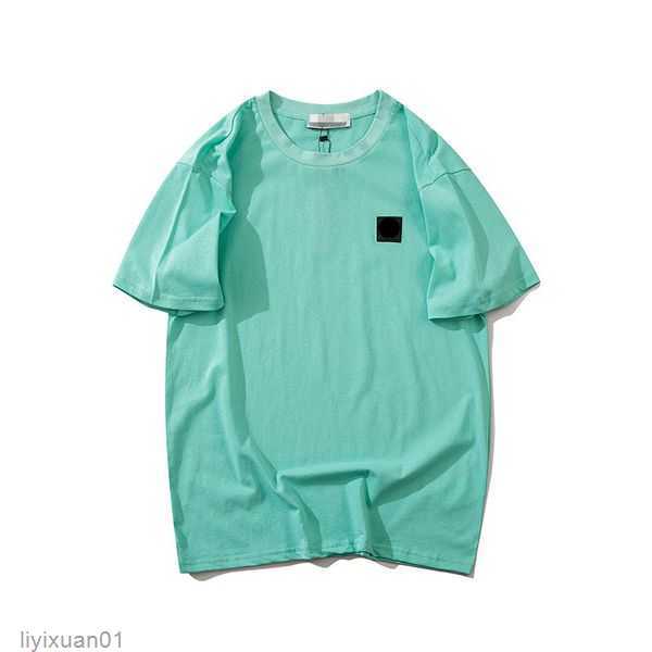 

Designer Brand Topstoney Men's Shirs Versized Shir Women Fashion Coon Summer Sones and Shor Sleeve Tide Sone Men Mulicolor Top Asian Size 9 BQV0, H3