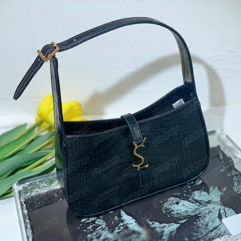 

Fashion Luxury Women Crocodile Handbags Hobos Designers Shoulder Bags Gold Letter Y Sequin Classic Lady Handbag Purses Tote Bag 2305121BF, Ys#black