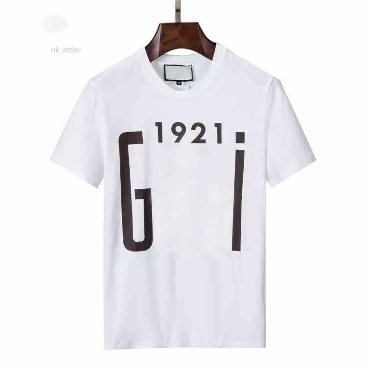 

7A-Summer Luxury T-shirt Mens womens Short Sleeves Fashion Tee Pure cotton high quality shirts Leisure Classic Pattern Size M-XXXL, White1