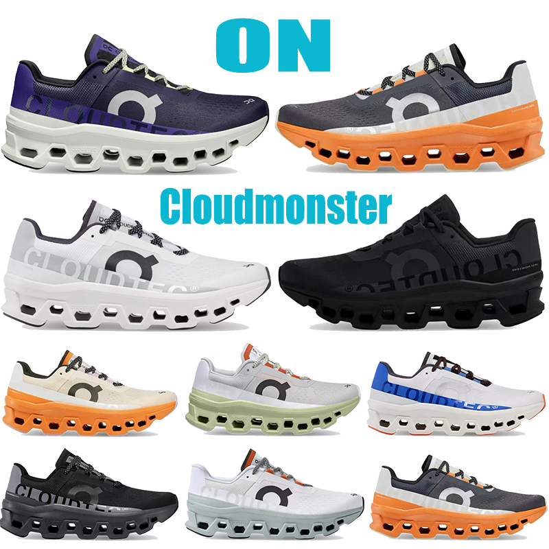 

New On Running Cloudmonster shoes Acai Purple Yellow Undyed White Eclipse Turmeric Frost Surf ash green amber ginger lumos triple black mens women designer sneakers, 05 eclipse turmeric
