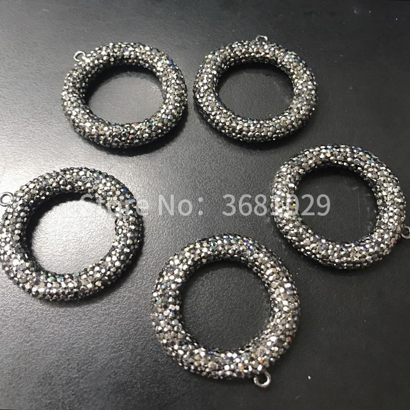 

Charms French Style Luxury Exquisite 100 - Set Micro Crystal Pendant Personality Exaggerated Large Ring PendantCharms