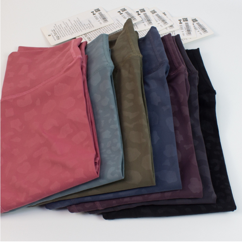 

LL Women's Camo Spotted Yoga Pants Fitness Sports Running Tight Lifting Hip Dew Quick Drying Breathable Women's High Waist Bottom leggings, 0001