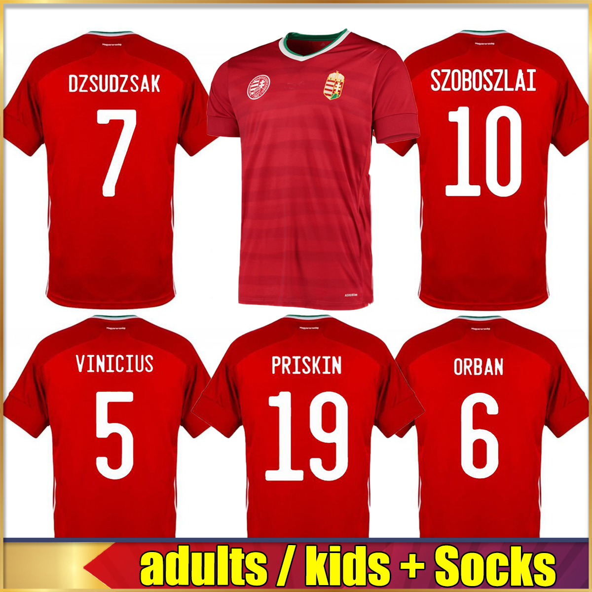 

21 22 Hungary Soccer Jerseys national team SZALAI SZOBOSZLAI FERENCZI GAZDAG VINICIUS ORBAN PRISKIN football shirt Jerseys de futbol, 01