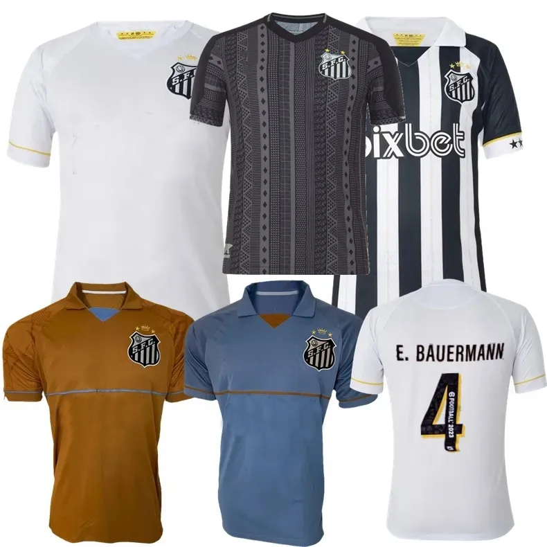 

2023 2024 Santos FC PELE Soccer Jerseys M.LEONARDO SOTELDO MAICON ANGELO LUIZ FELIPE LUCAS LIMA E.BAUERMANN home away 22 23 24 football shirt, 3rd