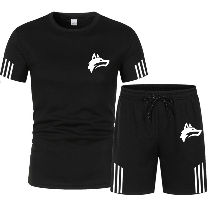 

Men Summer Tracksuit 2 Piece Outfits Short Sleeve T-Shirts Shorts Jogging Athletic Sports Sweatsuits Sportswear Men's Short Sleeve Shirt and Shorts Set, Red