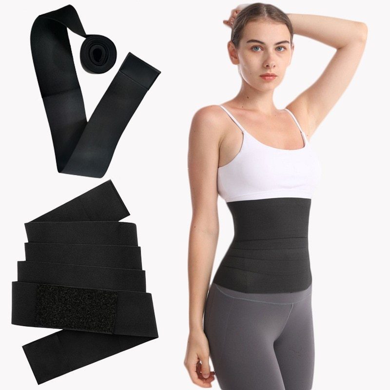 

Womens Shapers Women Waist Bandage Wrap Trimmer Belt Trainer Shaperwear Tummy Control Slimming Fat Burning For Postpartum Sheath 230512, Black