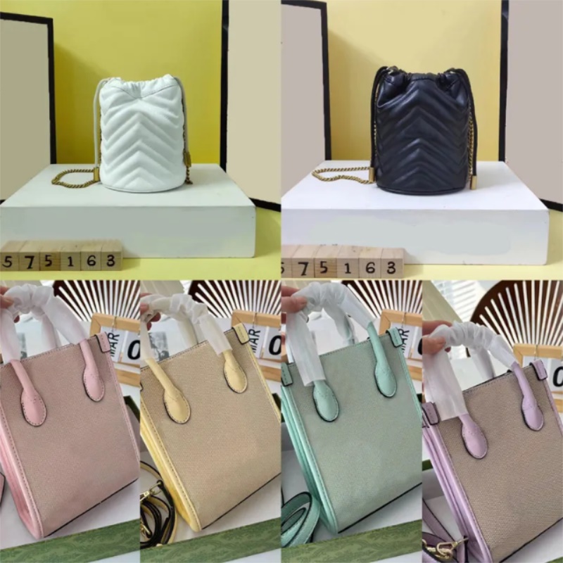 

Tote bag Candy color fashion women's luxury Designer Chain bucket bag Women's leather classic Crossbody bag drawstring bag Women's tote, Color 9