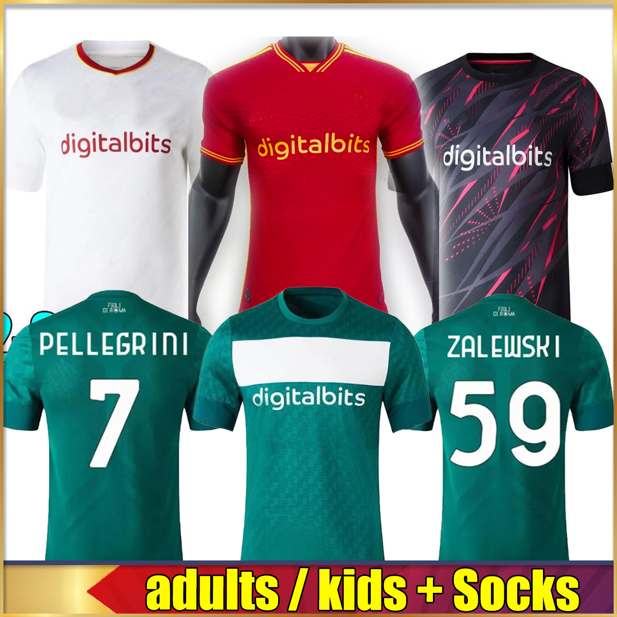 

23 24 roma Legacy Collection SOCCER JERSEYS Aries DYBALA 2023 2024 home belotti CELIK Pellegrini Abraham Football Shirts Wijnaldum Zaniolo Player Version Uniform, 01
