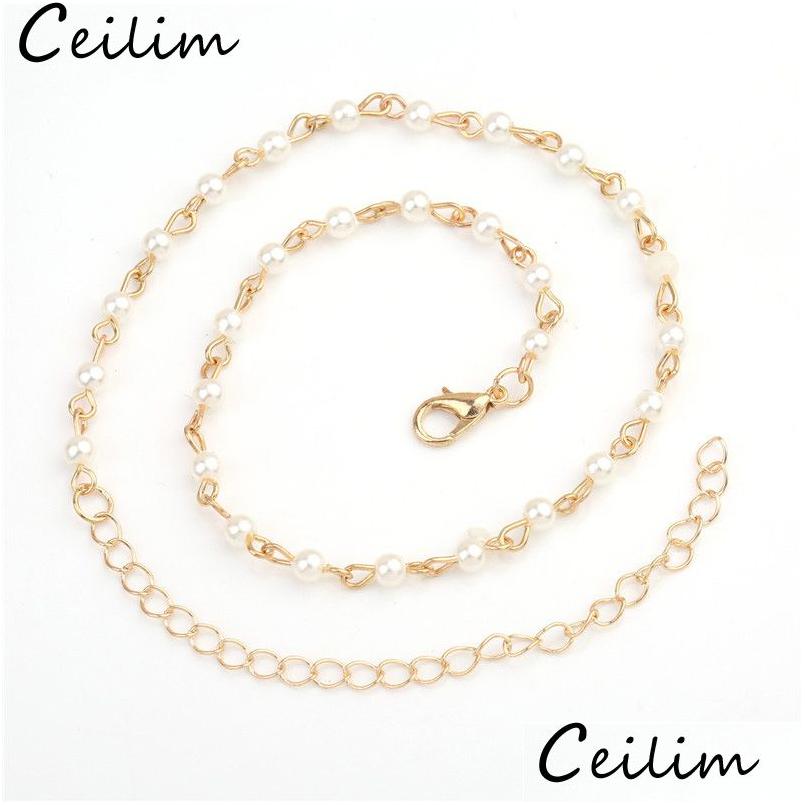 

Chokers New Vintage Gold Sier Color Simatedpearl Chain Choker Necklace For Women Party Collar Fashion Jewelry Gift D Dhgarden Dh4Kw