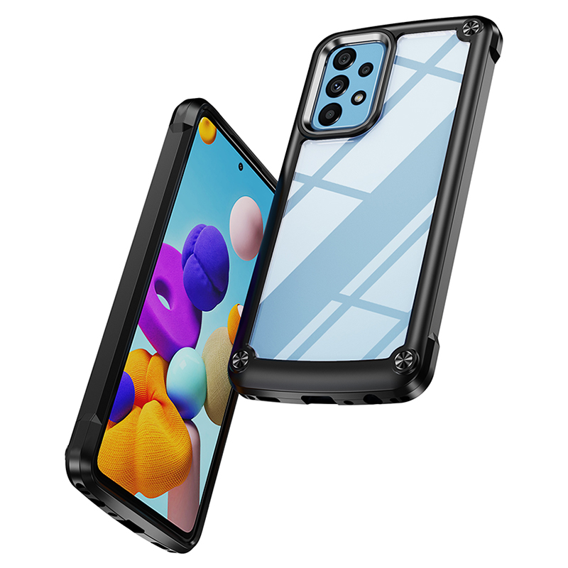 

Acrylic Shockproof Phone Cases For Redmi 10 Note 11 11T Mi 11 12 12T Pro Crystal Clear Cellphone Case Back Cover, Red