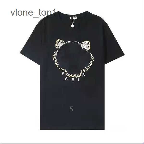 

Kenzo Designer Women' T-shirt Men' Tiger Head Embroidered Crewneck Luxury Loose Short Sleeve Sports Classic 5 X34D, A+