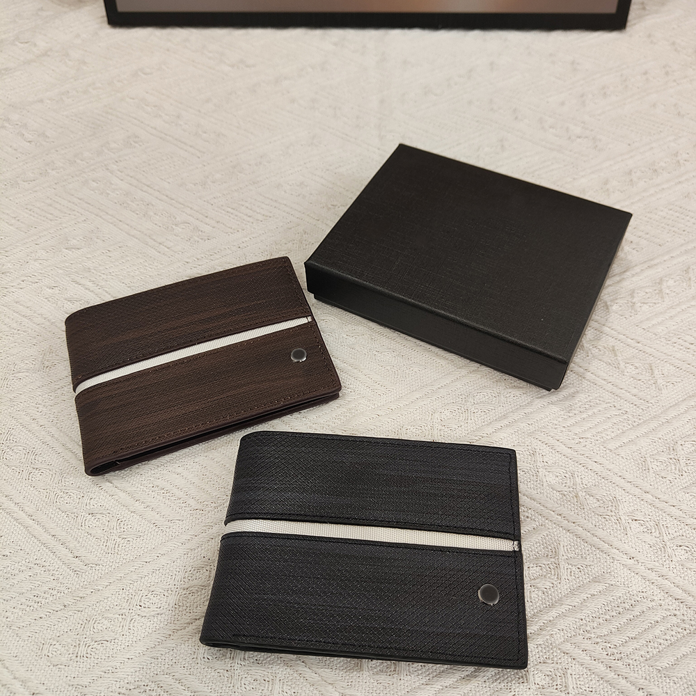

Fashion designer wallet men women leather zipper wallet high-end coin purse handbag cardholder original clutch, Brown with box