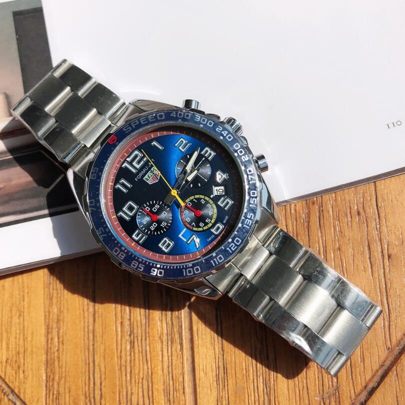 

New Design Mens TAG HEUERITY Watches Chronograph Quartz Movement Male Clock Luxury Business Wristwatch F1 Designer Watches for Men Watch montre de luxe