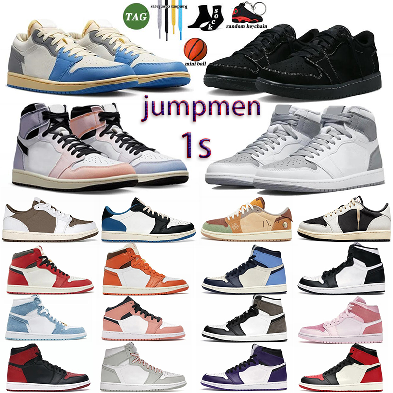 

free shipping shoes designer basketball shoe jumpmen 1 1s Black Phantom TS Mocha Voodoo Low Concord Vintage UNC Grey Skyline Stealth Starfish mens sneakers trainers, 24