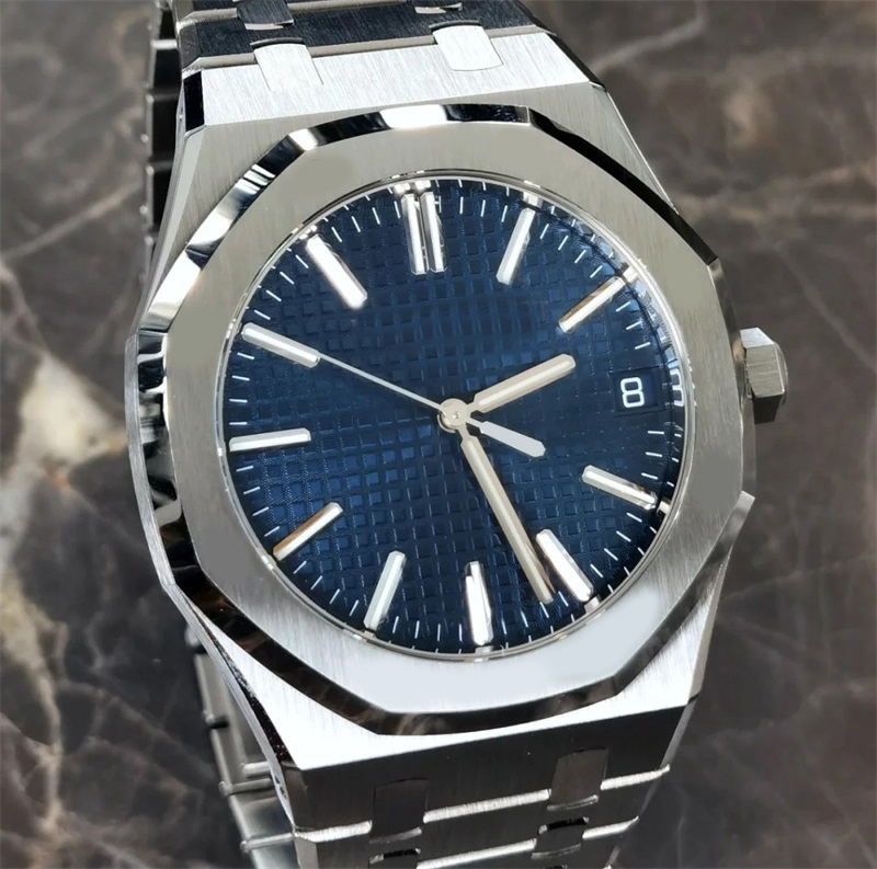 

Royal designer watch for men oak automatic watches high quality 15400st white blue plated gold silver vintage 42MM luxury movement watches perfect xb01 Q2, Box