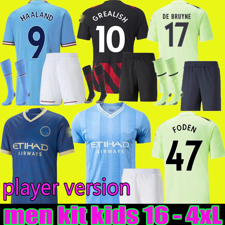 

HAALAND soccer jersey 2023/24 DE BRUYNE MANS CITIES GREALISH MAHREZ FODEN 22 23 24 Special football shirt men kids kit ALVAREZ uniforms fans Player 3XL 4XL, 2324